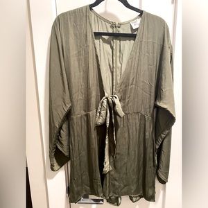 Princess Polly Dark Green Long Sleeved Romper